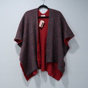 Nardi & Tagliaferri Sweater Womens Shrug Wrap Poncho Mohair Wool Reversible NWT